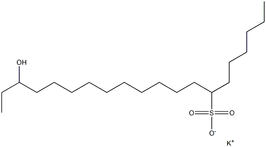 18-Hydroxyicosane-7-sulfonic acid potassium salt 结构式