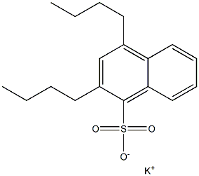 2,4-Dibutyl-1-naphthalenesulfonic acid potassium salt 结构式