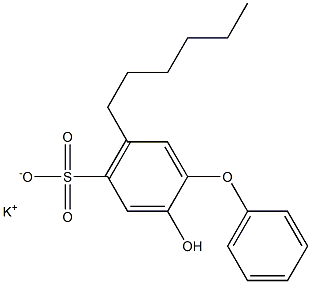 2-Hydroxy-5-hexyl[oxybisbenzene]-4-sulfonic acid potassium salt 结构式