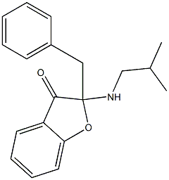 2-Benzyl-2-(2-methylpropylamino)benzofuran-3(2H)-one 结构式