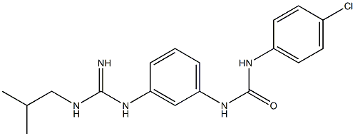 1-(p-Chlorophenyl)-3-[3-(3-isobutylguanidino)phenyl]urea 结构式