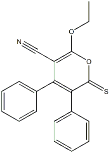 3,4-Diphenyl-2-thioxo-6-ethoxy-2H-pyran-5-carbonitrile 结构式