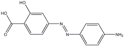 4-(4-Aminophenylazo)-2-hydroxybenzoic acid 结构式