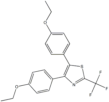 4,5-Bis(4-ethoxyphenyl)-2-(trifluoromethyl)thiazole 结构式