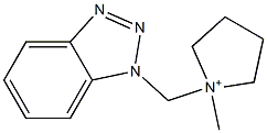 1-Methyl-1-(1H-benzotriazol-1-ylmethyl)pyrrolidinium 结构式