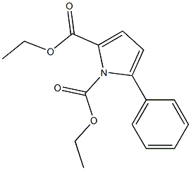 5-Phenyl-1H-pyrrole-1,2-dicarboxylic acid diethyl ester 结构式