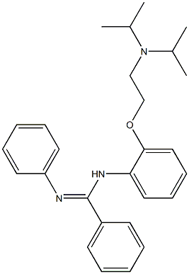 N-[2-[2-(Diisopropylamino)ethoxy]phenyl]-N'-phenylbenzamidine 结构式