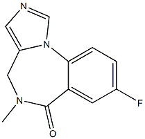 8-Fluoro-5-methyl-4H-imidazo[1,5-a][1,4]benzodiazepin-6(5H)-one 结构式