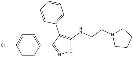 5-[N-[2-(Pyrrolidin-1-yl)ethyl]amino]-4-phenyl-3-(4-chlorophenyl)isoxazole 结构式