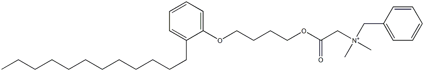 N,N-Dimethyl-N-benzyl-N-[[[4-(2-dodecylphenyloxy)butyl]oxycarbonyl]methyl]aminium 结构式