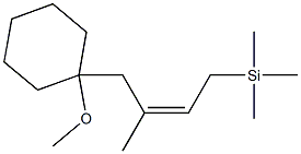 [(Z)-3-Methyl-4-(1-methoxycyclohexyl)-2-butenyl]trimethylsilane 结构式