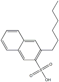 3-Hexyl-2-naphthalenesulfonic acid 结构式