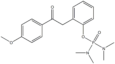 Bis(dimethylamino)[2-(4-methoxyphenylcarbonylmethyl)phenoxy]phosphine oxide 结构式