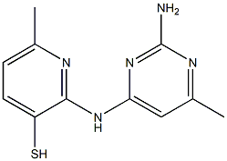 2-[(2-Amino-4-methyl-6-pyrimidinyl)amino]-6-methyl-3-pyridinethiol 结构式
