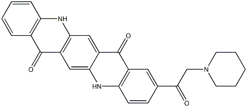 5,12-Dihydro-2-(piperidinomethylcarbonyl)quino[2,3-b]acridine-7,14-dione 结构式