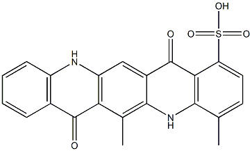 5,7,12,14-Tetrahydro-4,6-dimethyl-7,14-dioxoquino[2,3-b]acridine-1-sulfonic acid 结构式