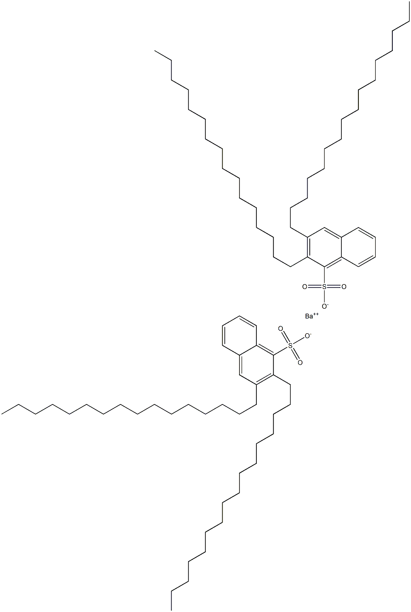 Bis(2,3-dihexadecyl-1-naphthalenesulfonic acid)barium salt 结构式