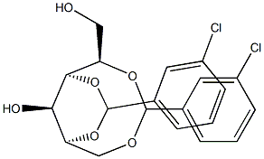 1-O,5-O:2-O,4-O-Bis(3-chlorobenzylidene)-D-glucitol 结构式