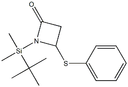 4-(Phenylthio)-1-(dimethyl tert-butylsilyl)azetidin-2-one 结构式