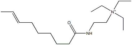 N,N,N-Triethyl-2-(7-nonenoylamino)ethanaminium 结构式