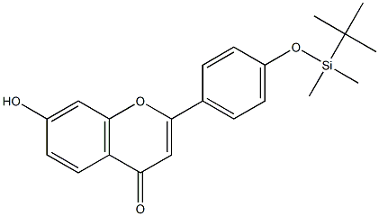 7-Hydroxy-4'-(tert-butyldimethylsiloxy)flavone 结构式