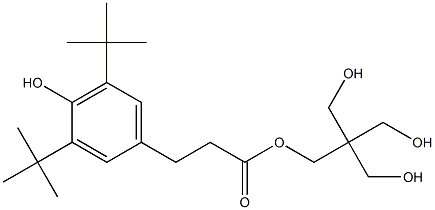 3-[3,5-Di(tert-butyl)-4-hydroxyphenyl]propionic acid 2,2-bis(hydroxymethyl)-3-hydroxypropyl ester 结构式