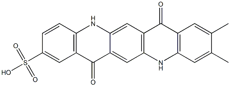 5,7,12,14-Tetrahydro-9,10-dimethyl-7,14-dioxoquino[2,3-b]acridine-2-sulfonic acid 结构式