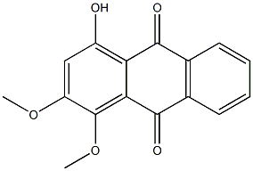 1,2-Dimethoxy-4-hydroxy-9,10-anthraquinone 结构式