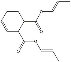 3-Cyclohexene-1,2-dicarboxylic acid bis(1-propenyl) ester 结构式
