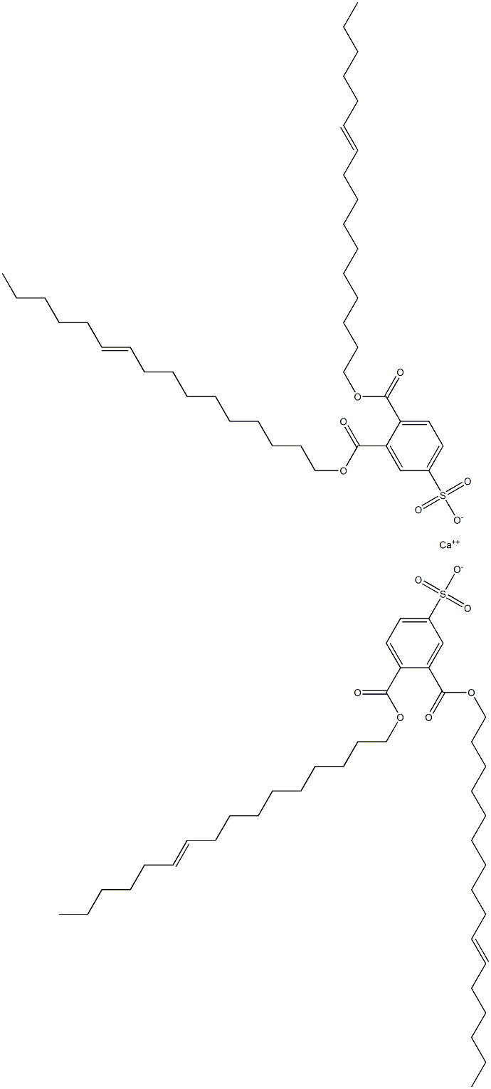 Bis[3,4-di(10-hexadecenyloxycarbonyl)benzenesulfonic acid]calcium salt 结构式