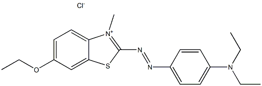 2-[p-(Diethylamino)phenylazo]-6-ethoxy-3-methylbenzothiazolium chloride 结构式