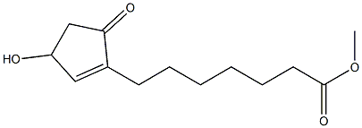 3-Hydroxy-5-oxo-1-cyclopentene-1-heptanoic acid methyl ester 结构式