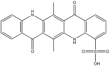 5,7,12,14-Tetrahydro-6,13-dimethyl-7,14-dioxoquino[2,3-b]acridine-4-sulfonic acid 结构式