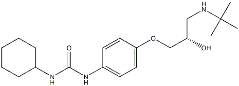 N-Cyclohexyl-N'-[4-[(S)-3-[(1,1-dimethylethyl)amino]-2-hydroxypropoxy]phenyl]urea 结构式