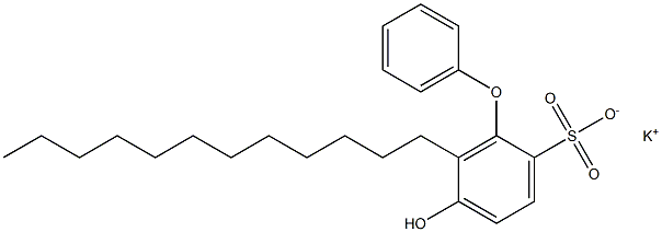 5-Hydroxy-6-dodecyl[oxybisbenzene]-2-sulfonic acid potassium salt 结构式