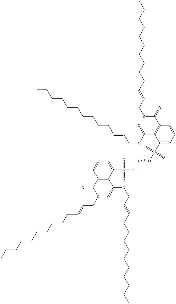 Bis[2,3-di(2-tridecenyloxycarbonyl)benzenesulfonic acid]calcium salt 结构式