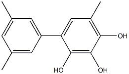 4-(3,5-Dimethylphenyl)-6-methylbenzene-1,2,3-triol 结构式