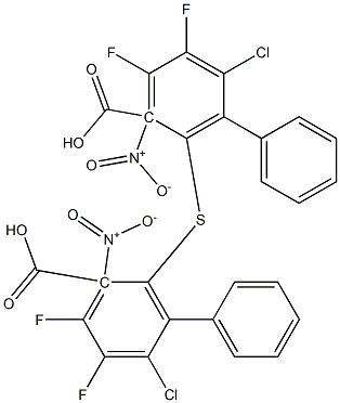 2-Carboxyphenyl(2-nitro-5-chloro-3,4-difluorophenyl) sulfide 结构式
