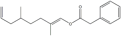 Phenylacetic acid 2,5-dimethyl-1,7-octadienyl ester 结构式