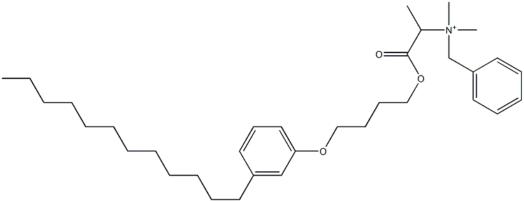 N,N-Dimethyl-N-benzyl-N-[1-[[4-(3-dodecylphenyloxy)butyl]oxycarbonyl]ethyl]aminium 结构式