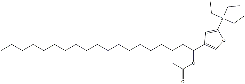Acetic acid 1-[5-(triethylsilyl)-3-furyl]nonadecyl ester 结构式