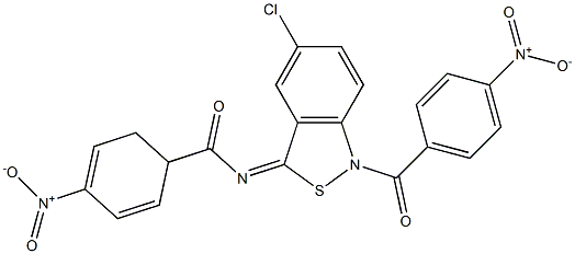 5-Chloro-1-(p-nitrobenzoyl)-3(1H)-(p-nitrobenzoyl)imino-2,1-benzisothiazole 结构式