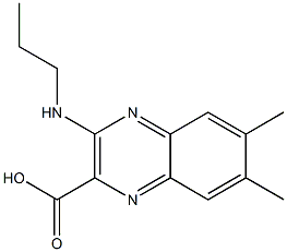 6,7-Dimethyl-3-(propylamino)quinoxaline-2-carboxylic acid 结构式