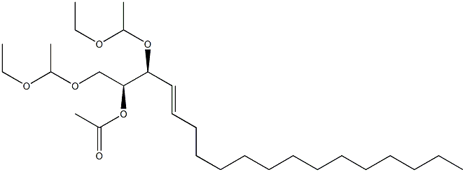 (2S,3S)-1,3-Bis(1-ethoxyethoxy)-4-octadecen-2-ol acetate 结构式