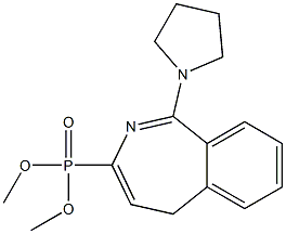 [1-(Pyrrolidin-1-yl)-5H-2-benzazepin-3-yl]phosphonic acid dimethyl ester 结构式