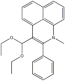 1-Methyl-2-phenyl-1H-benzo[de]quinoline-3-carbaldehyde diethyl acetal 结构式
