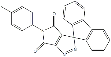 5'-(4-Methylphenyl)spiro[9H-fluorene-9,3'-[5H]pyrrolo[3,4-c]pyrazole]-4',6'-dione 结构式