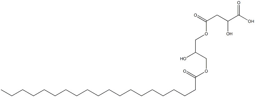 2-Hydroxybutanedioic acid hydrogen 4-[2-hydroxy-3-(icosanoyloxy)propyl] ester 结构式