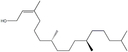 (7R,11R,2Z)-3,7,11,15-Tetramethyl-2-hexadecen-1-ol 结构式