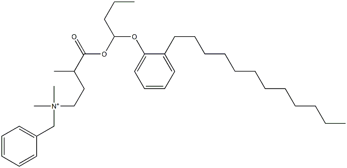 N,N-Dimethyl-N-benzyl-N-[3-[[1-(2-dodecylphenyloxy)butyl]oxycarbonyl]butyl]aminium 结构式